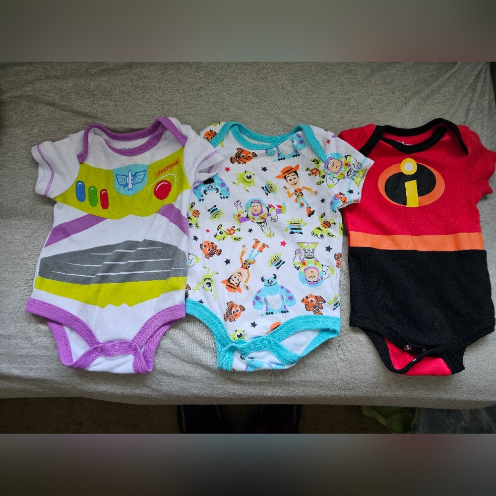 Disney Baby Red and Black Onesie